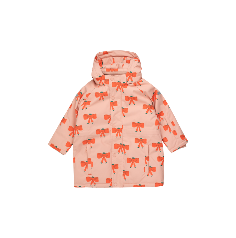 [TINY COTTONS] Tiny Bow Snow Jacket - Peach