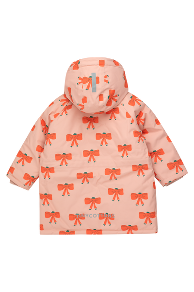 [TINY COTTONS] Tiny Bow Schneejacke - Pfirsich