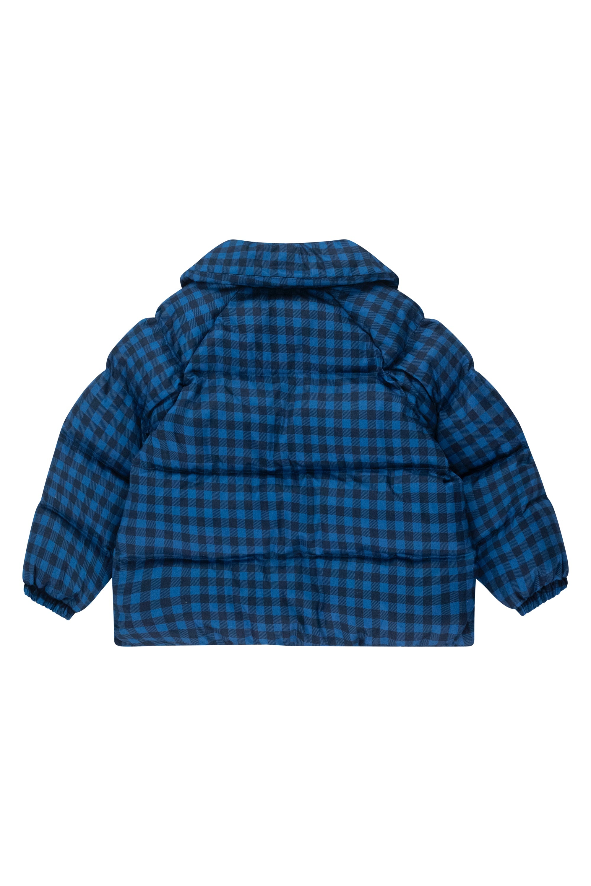 TINYCOTTONS] Vichy Short Padded Jacket - Blue / Navy – Happy