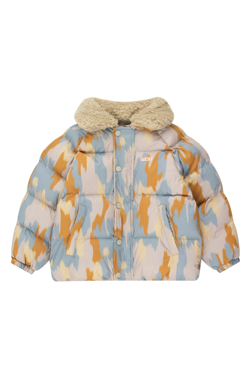 [TINYCOTTONS] Camo Short Padded Jacket - Warm Grey