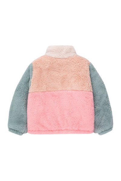 [TINYCOTTONS] Color Block Polar Sherpa Jacket - Wild Rose / Pink