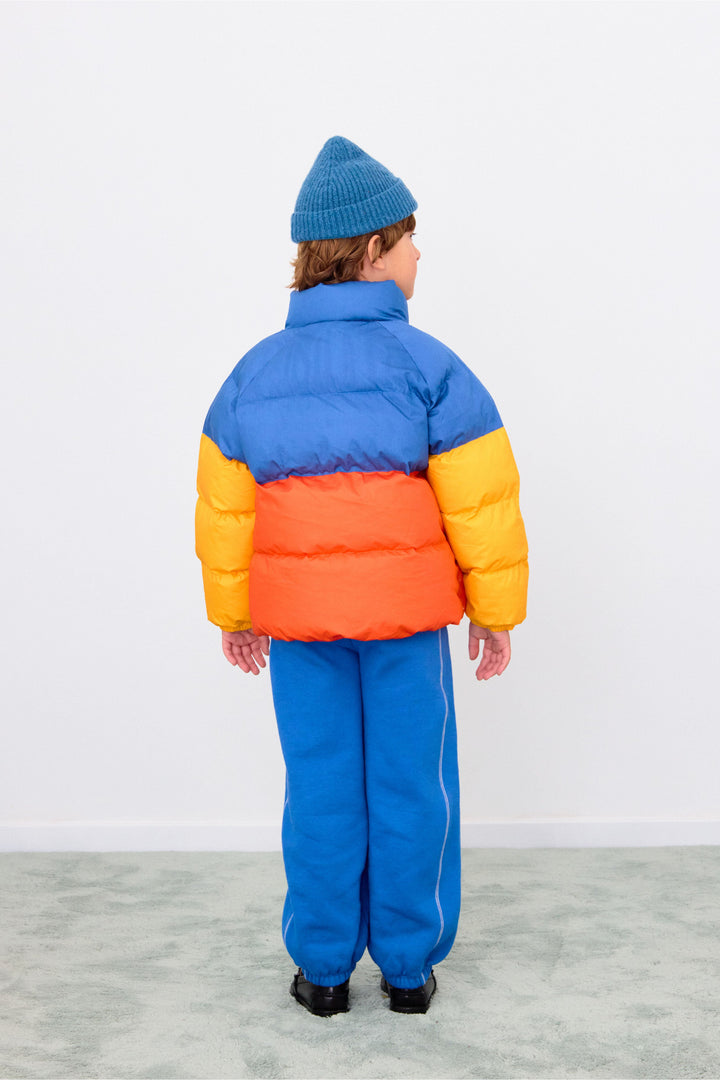 [TINYCOTTONS] Color Block Short Padded Jacket - Summer Red