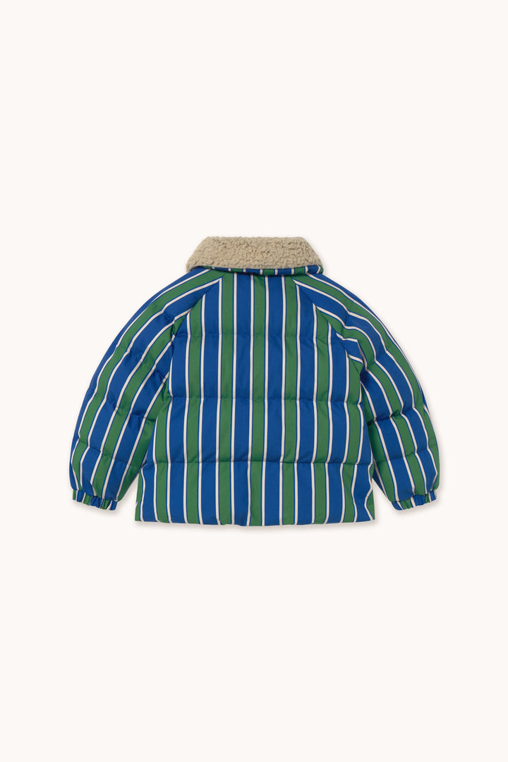 [TINYCOTTONS] Retro Stripes Padded Jacket - Dark Blue / Dark Green