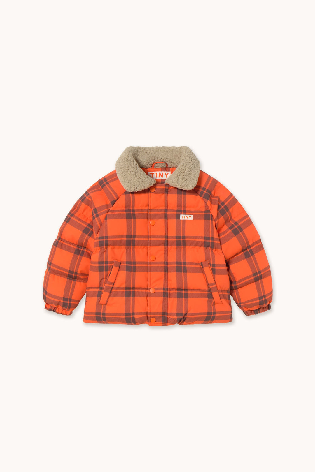 [TINYCOTTONS] Check Padded Jacket - Summer Red
