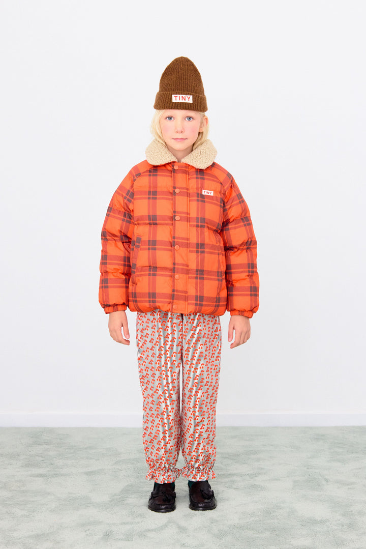 [TINYCOTTONS] Check Padded Jacket - Summer Red