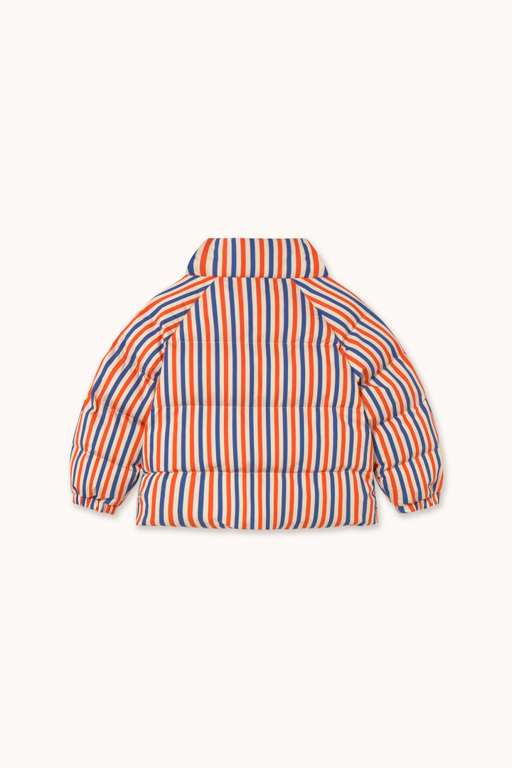 [TINYCOTTONS] Stripes Short Padded Jacket - Summer Red / Dark Blue