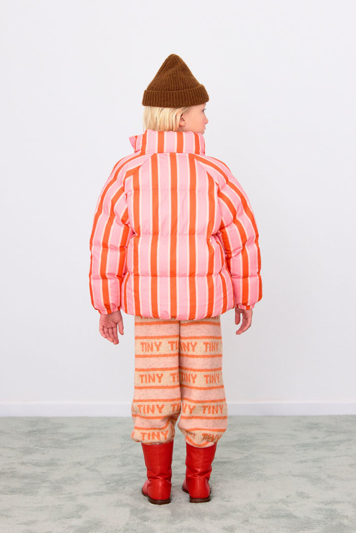 [TINYCOTTONS] Retro Stripes Padded Jacket - Summer Red / Pink