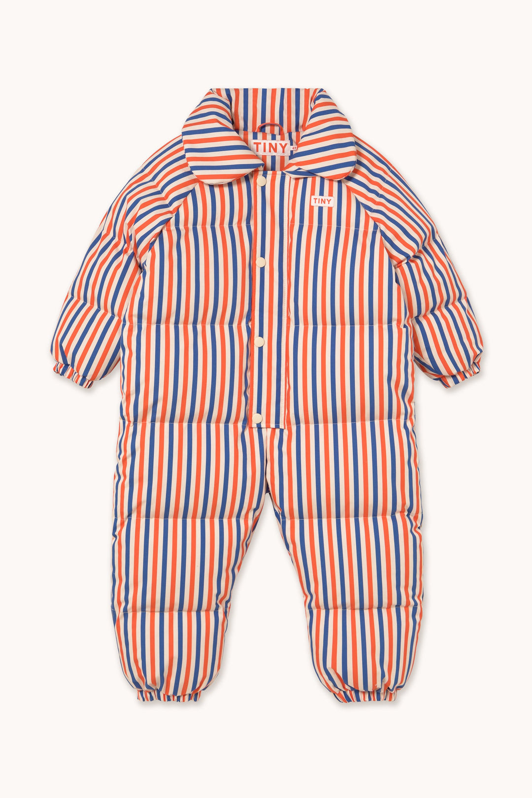 [TINYCOTTONS] Stripes Padded Overall - Summer Red / Dark Blue