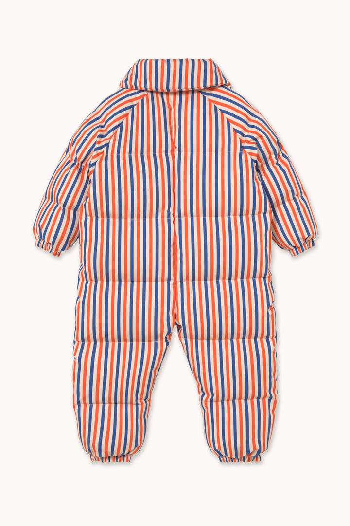 [TINYCOTTONS] Stripes Padded Overall - Summer Red / Dark Blue