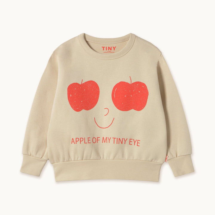 [Tinycottons] Apples Eyes Graphic Sweatshirt - Vanilla