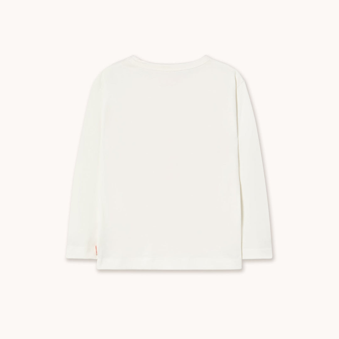 [TINYCOTTONS] Flower Graphic Sleeve Tee - Off White
