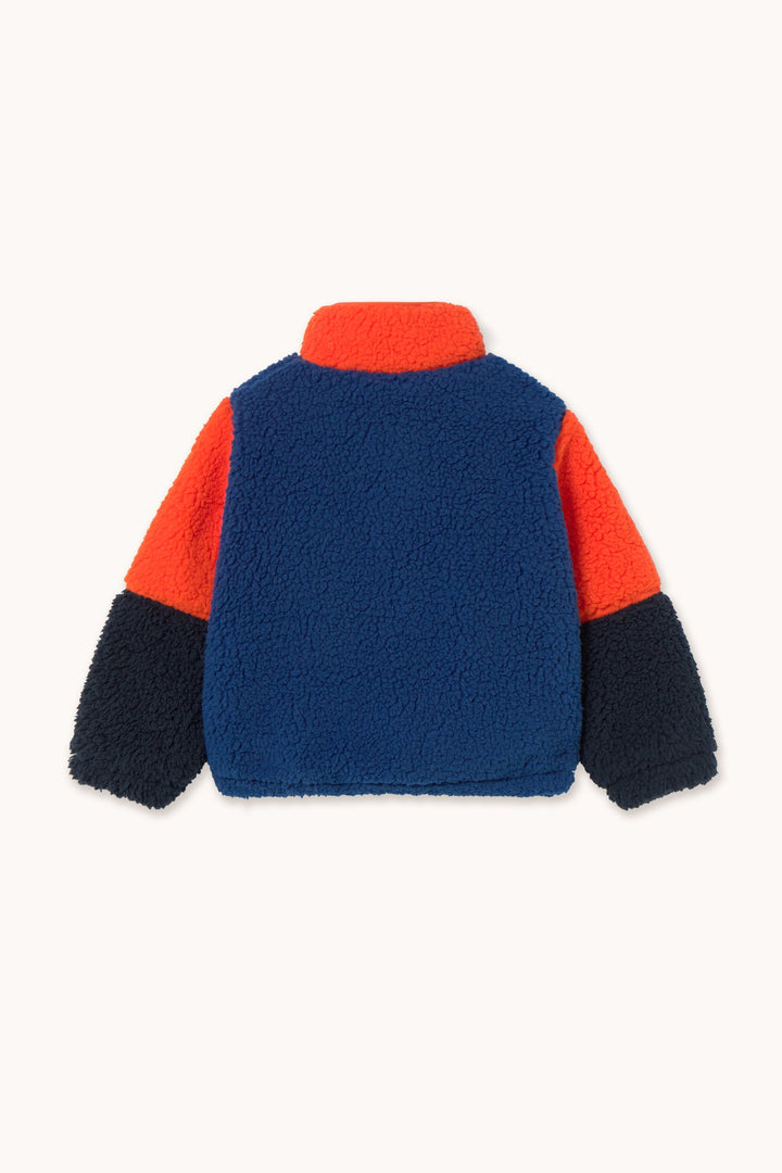 [TINYCOTTONS] Color Block Polar Sherpa Jacket - Summer Red