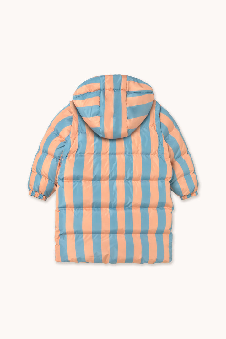 [TINYCOTTONS]Nude-Blue Stripes Padded Jacket - Dark Nude