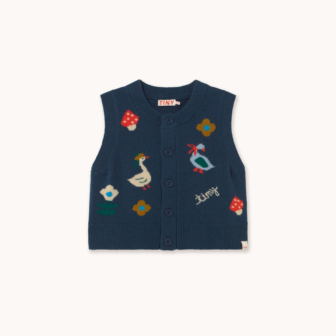 [Tinycottons]Winter Pond Vest - Ink Blue