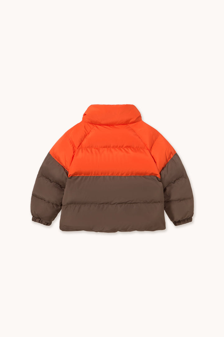 [TINYCOTTONS]Color Block Short Padded Jacket - Summer Red