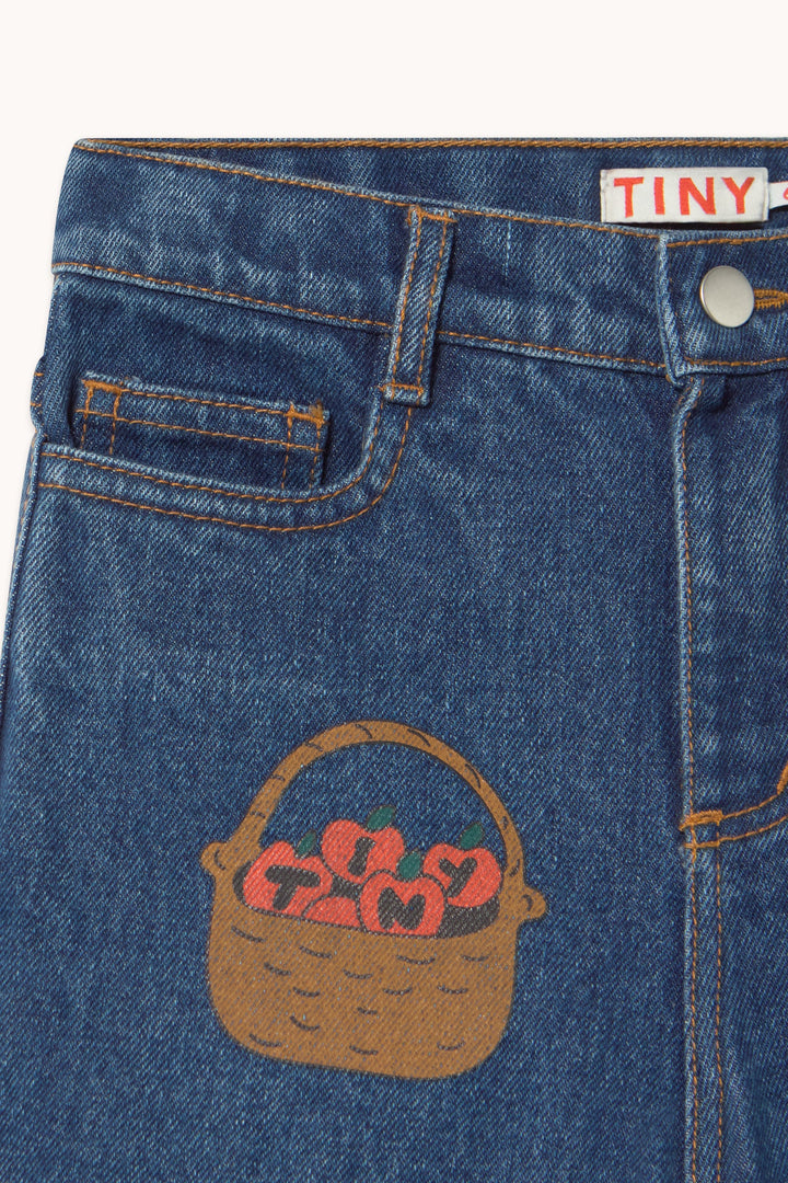 [TINYCOTTONS]Tiny apples Denim Pant - Denim Medium Wash