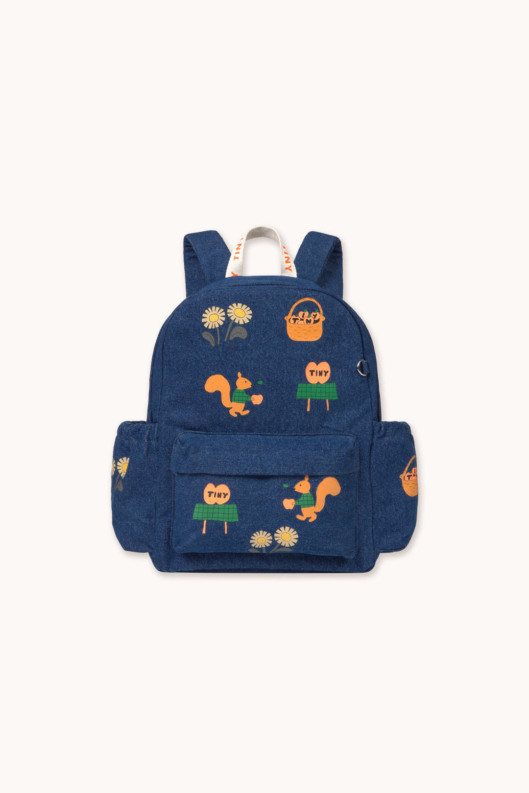 [TINYCOTTONS]Tiny Apples Denim Backpack - Denim Medium Wash