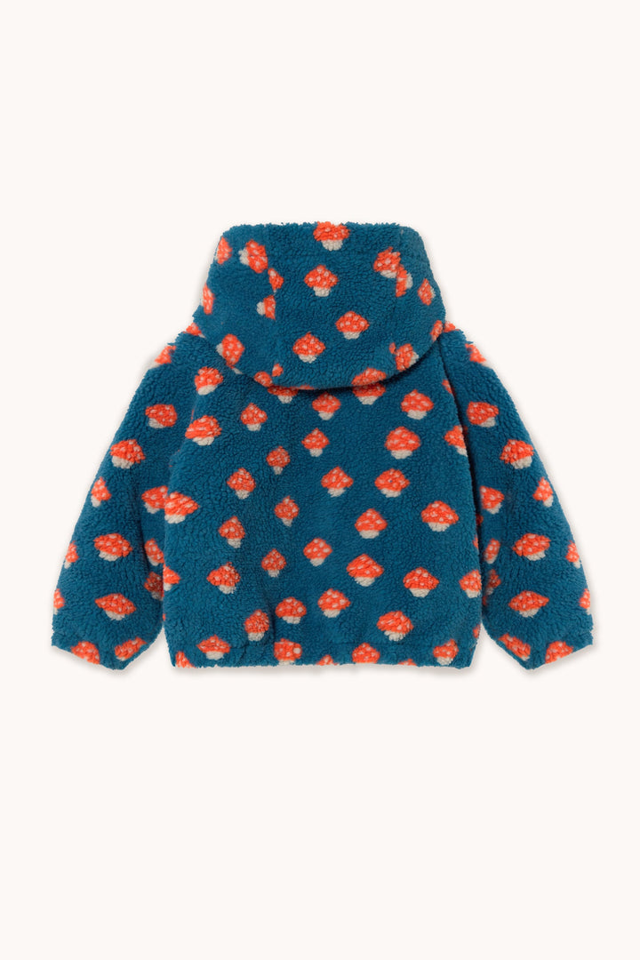 [TINYCOTTONS]The Mushrooms Sherpa Hoodie - Petrol blue