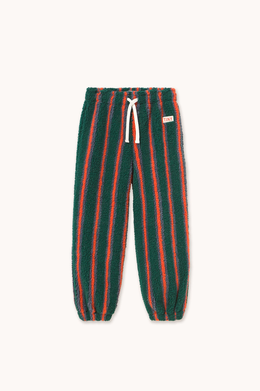 [TINYCOTTONS]Multicolor Stripes Sherpa Sweatpant - Dark Green