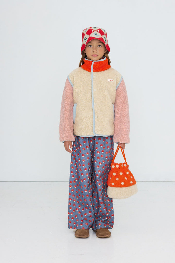 [TINYCOTTONS]Color Block Sherpa Jacket - Vanilla