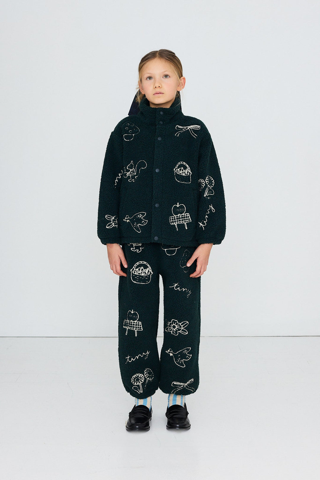 [TINYCOTTONS]Tiny Apples Sherpa Jacket - Ink Blue