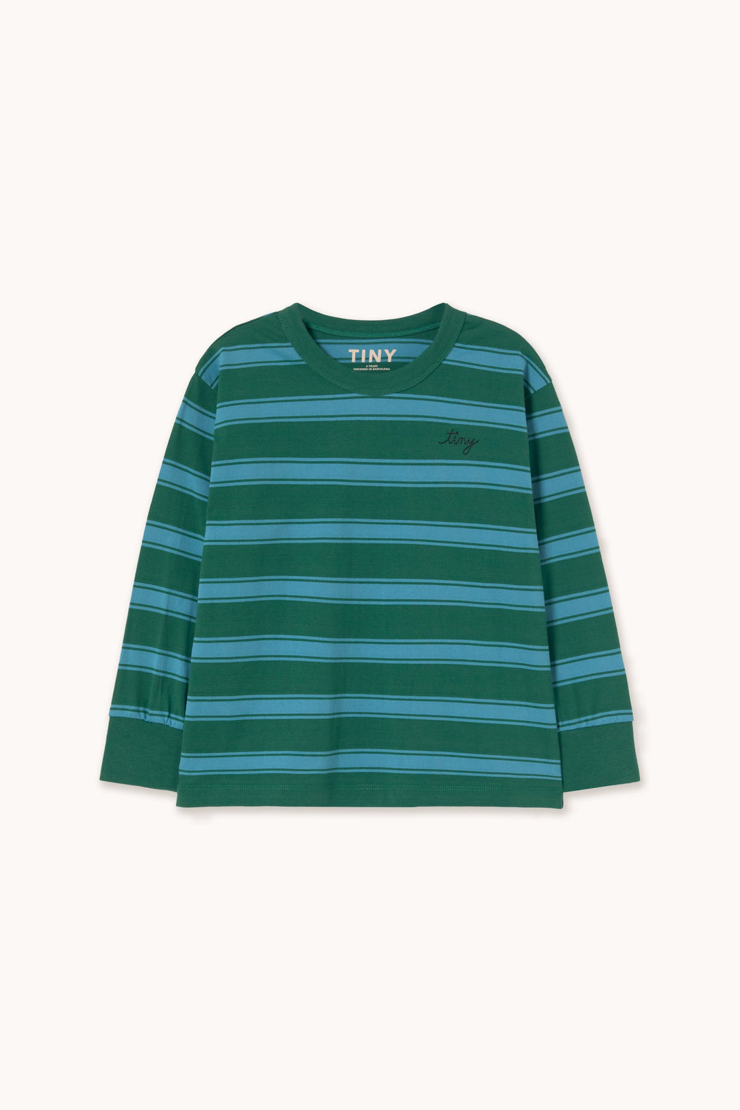 [TINYCOTTONS]Retro Stripes Sleeve Tee-Dark Green