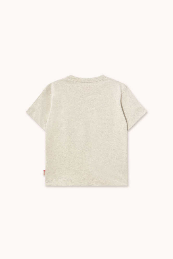 [TINYCOTTONS]Curly Dog Graphic Tee - Cream Heather