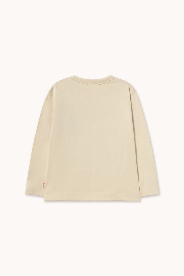 [TINYCOTTONS]Jump Dog Graphic Sleeve Tee - Dark Vanilla