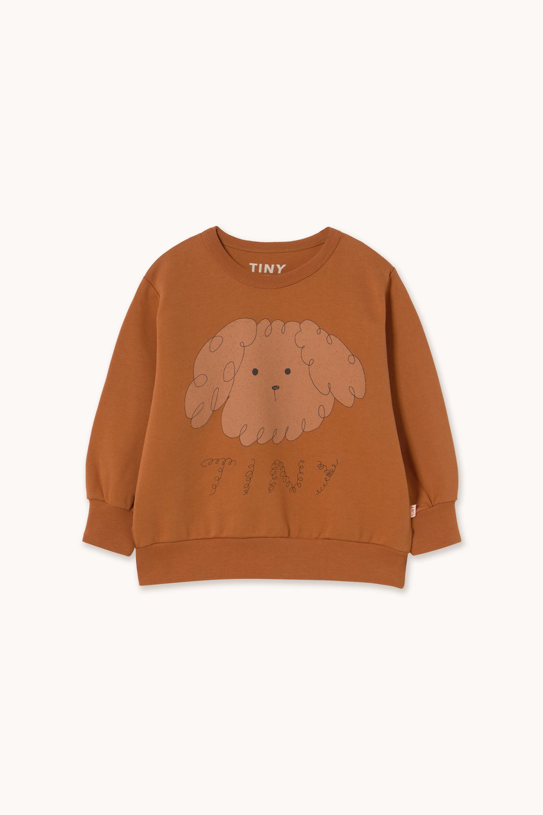 [TINYCOTTONS]Curly Dog Graphic Sweatshirt-Brown