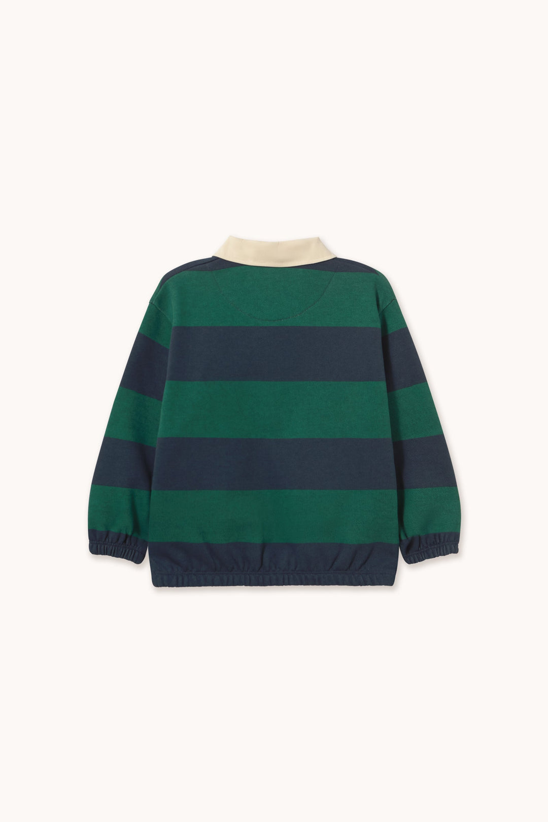 [TINYCOTTONS]Navy Stripes Polo Sweatshirt-Dark Green