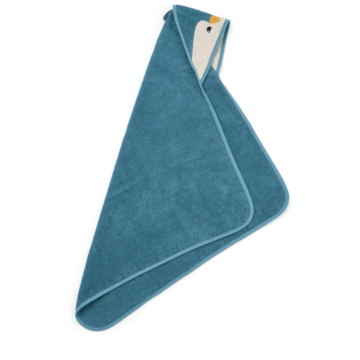 [Liewood] Albert Penguin Hooded Towel - Oceanview Mix