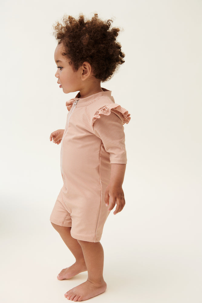 [Liewood] Amel Stripe Badeoverall - Y/D Streifen Toskana Rose / Sand
