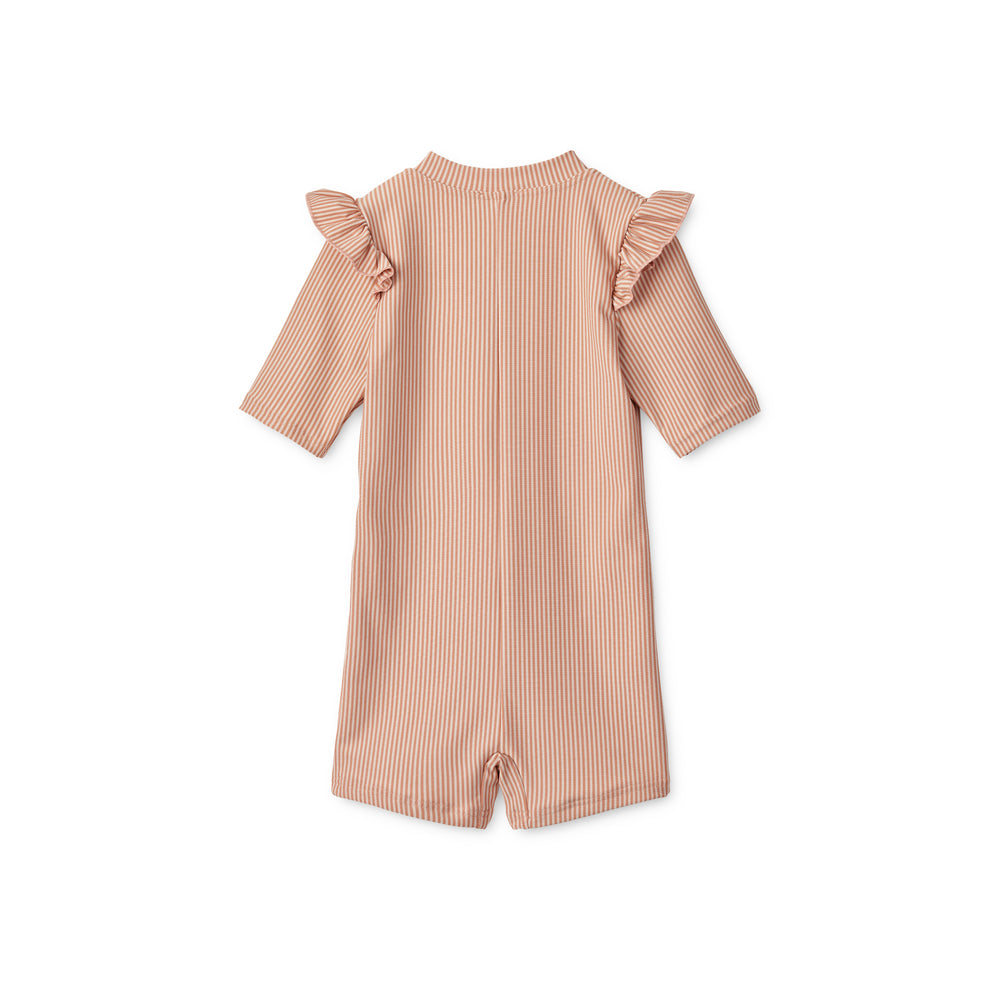 [Liewood] Amel Stripe Badeoverall - Y/D Streifen Toskana Rose / Sand
