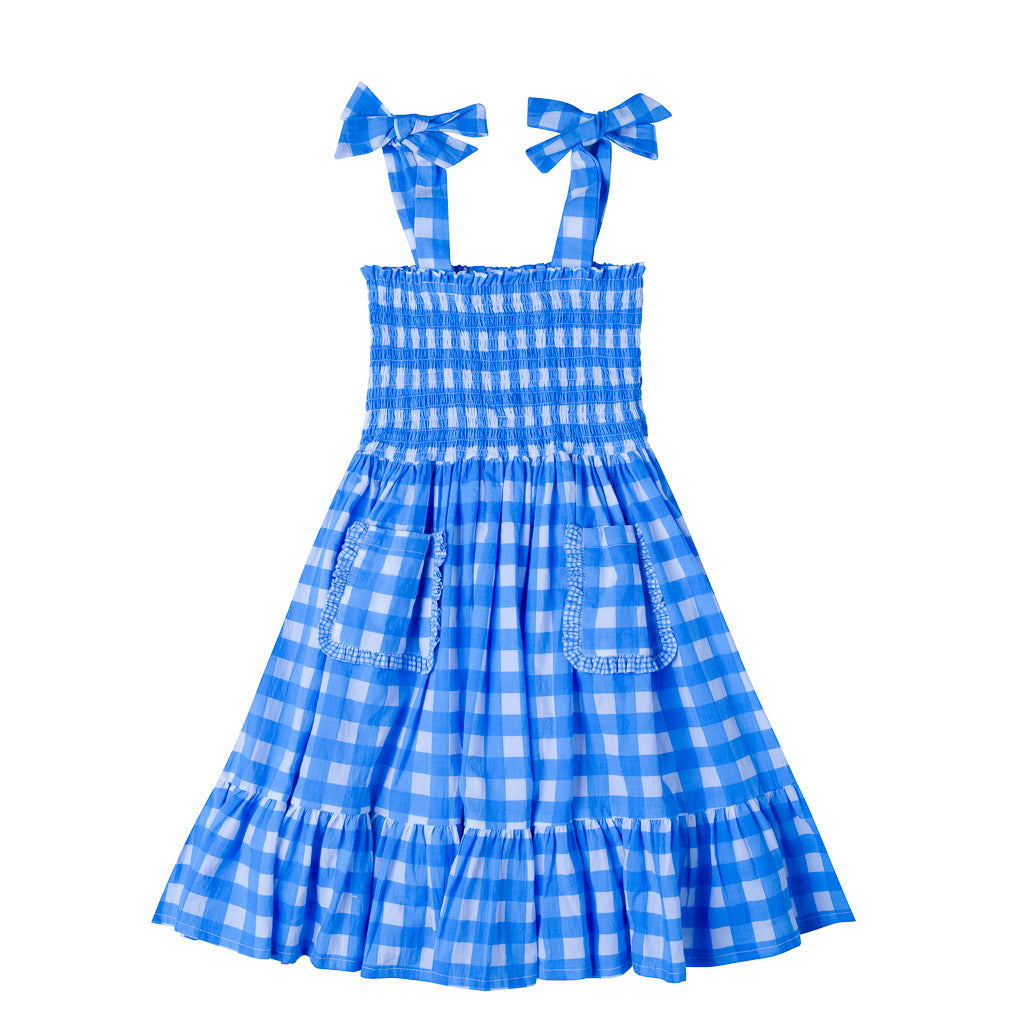 [Kidsagogo] Annika Dress Vichy - Iris Blue
