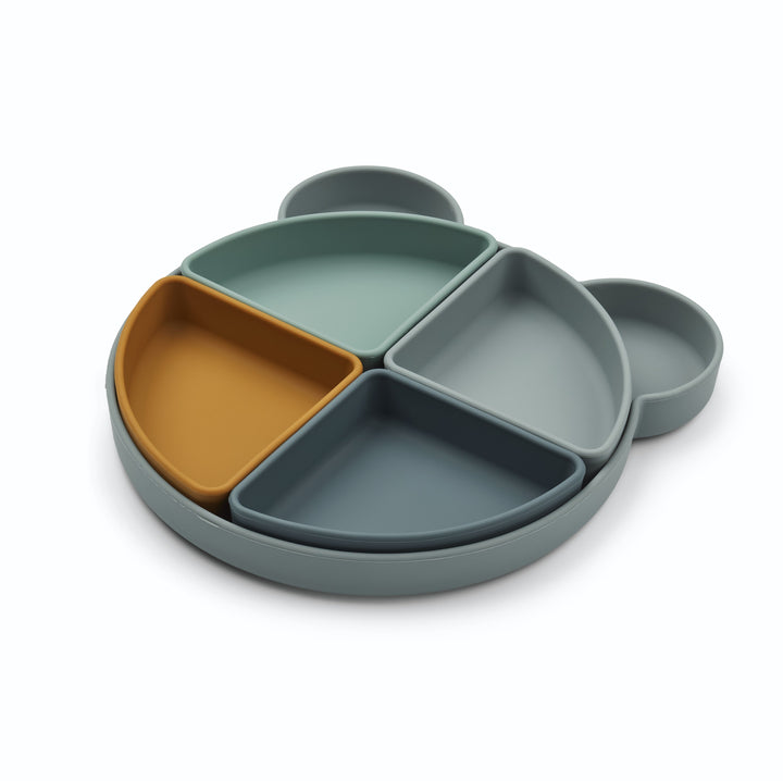 [Liewood] Arne Divider Plate - Mr Bear Blue Fog Multi Mix