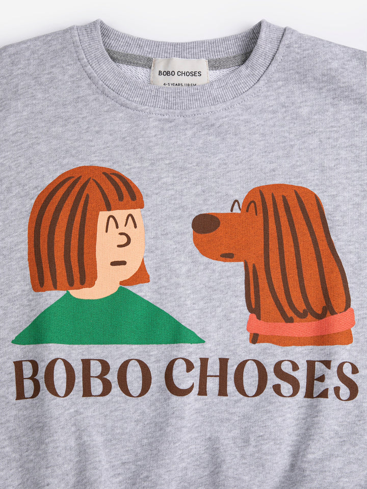 [ Bobo Choses] Friends In A Pickle sweatshirt - Heather Grey