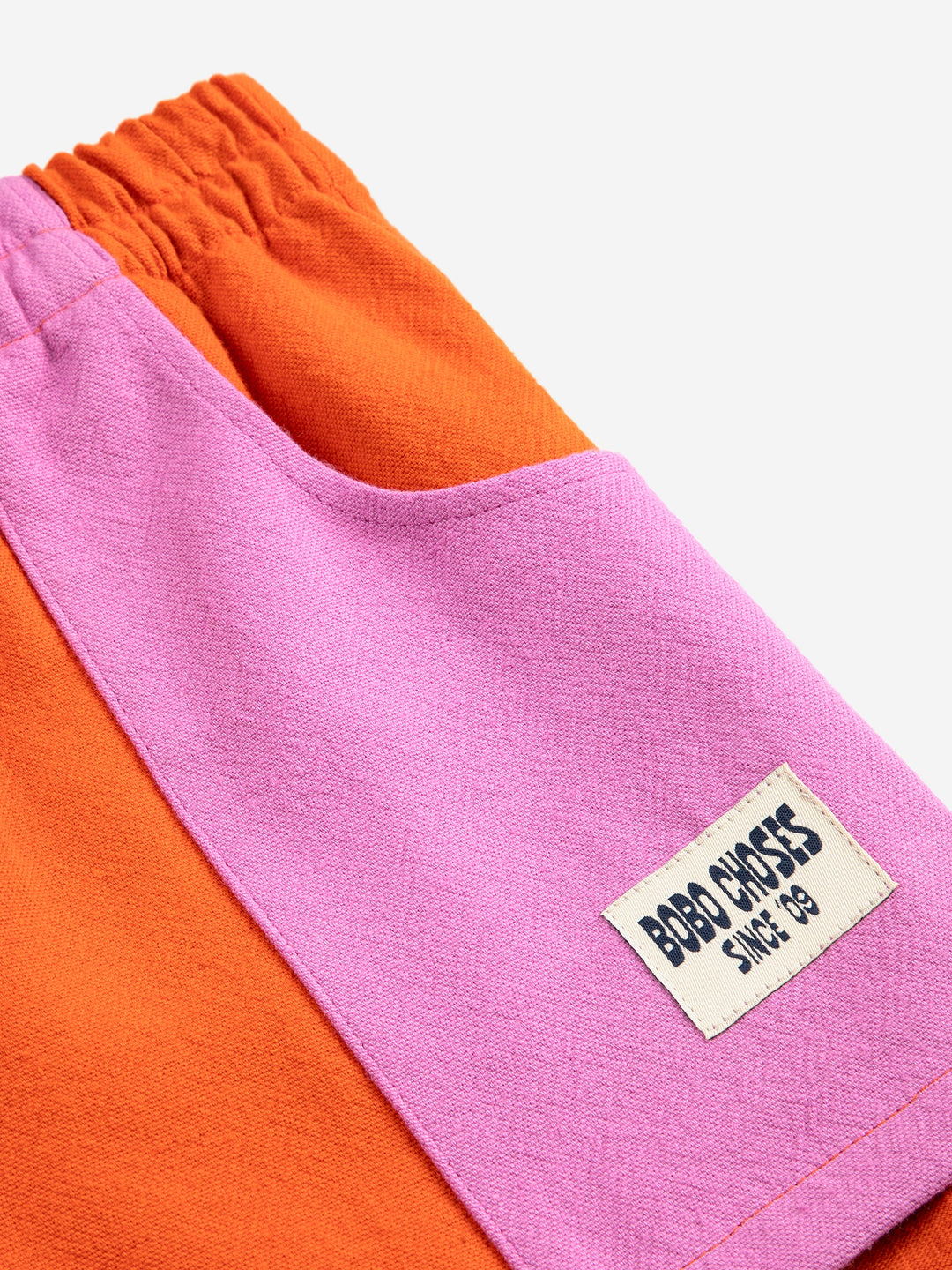 [ Bobo Choses] Color Block Woven Shorts - Orange