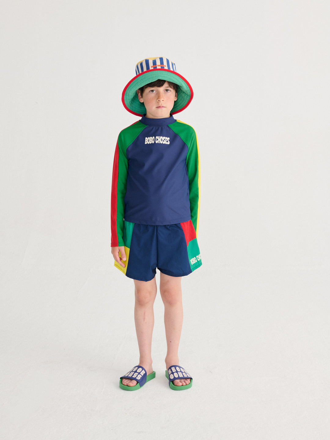 [Bobo Choses] Color Block Swim Trunks - Multicolor