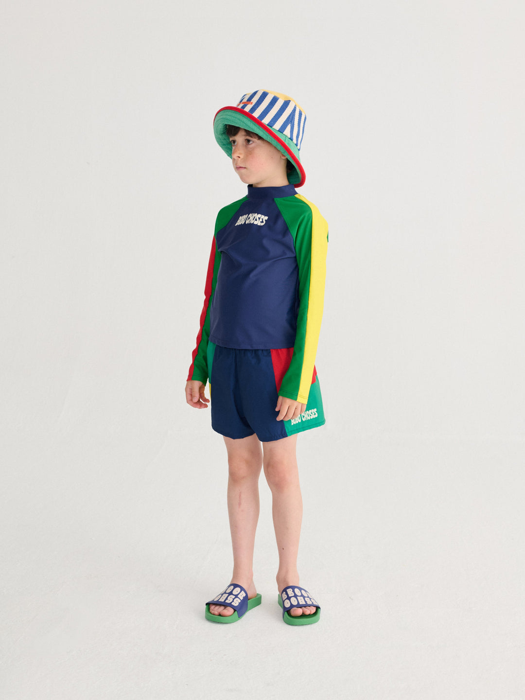 [Bobo Choses] Color Block Swim Trunks - Multicolor