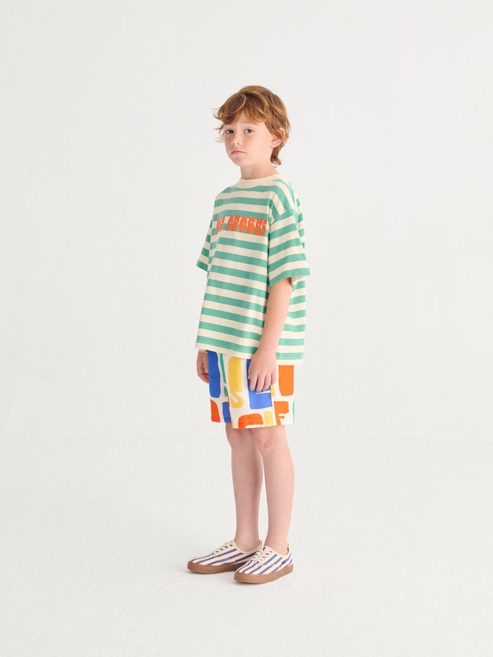 [Bobo Choses] Modern Striped T-shirt - Offwhite