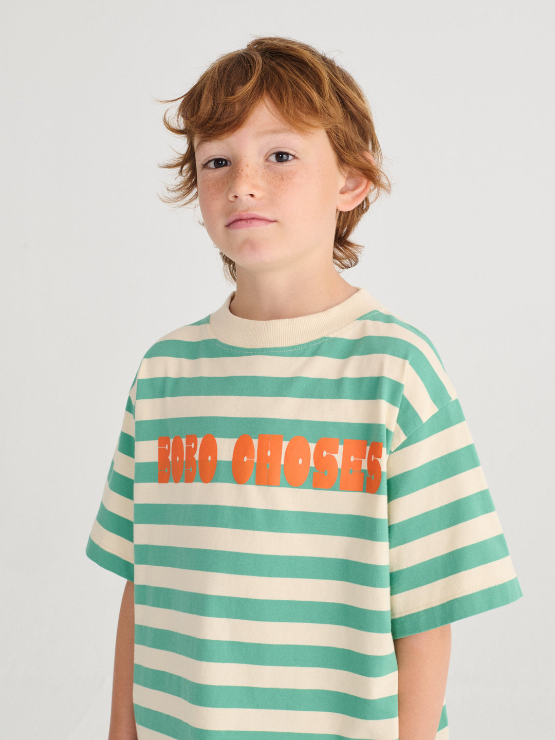 [Bobo Choses] Modern Striped T-shirt - Offwhite