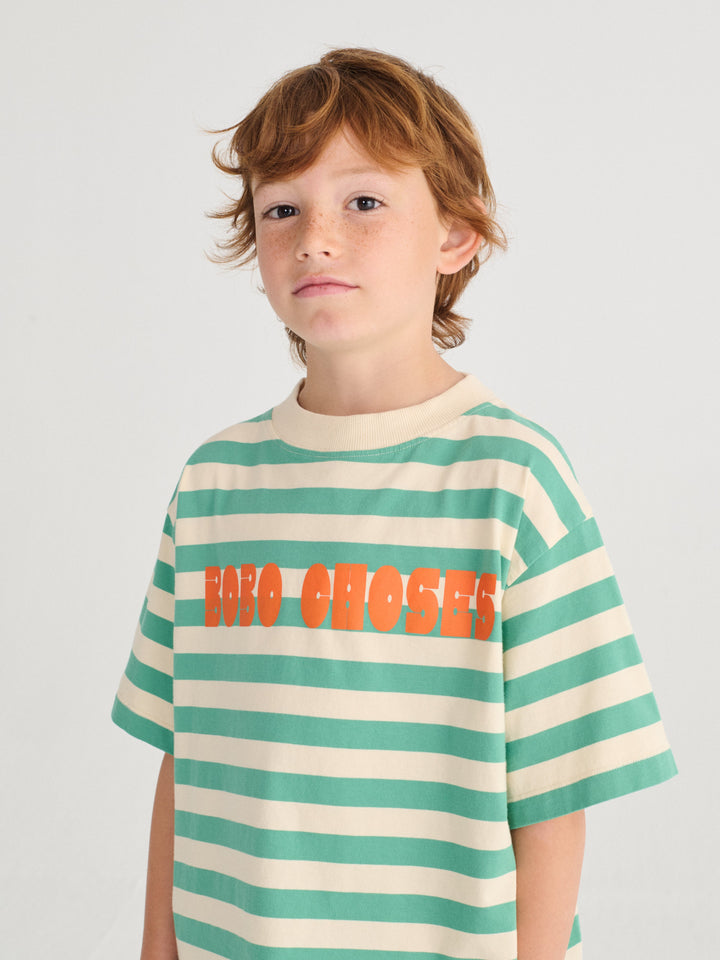 [Bobo Choses] Modern Striped T-shirt - Offwhite