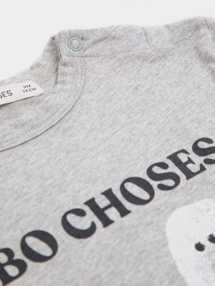 [Bobo Choses]Baby Booty Ghosts T-shirt - Heather Grey