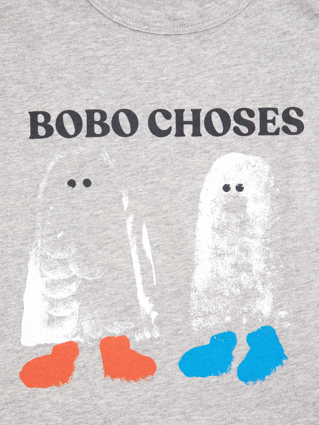 [Bobo Choses]Baby Booty Ghosts T-shirt - Heather Grey