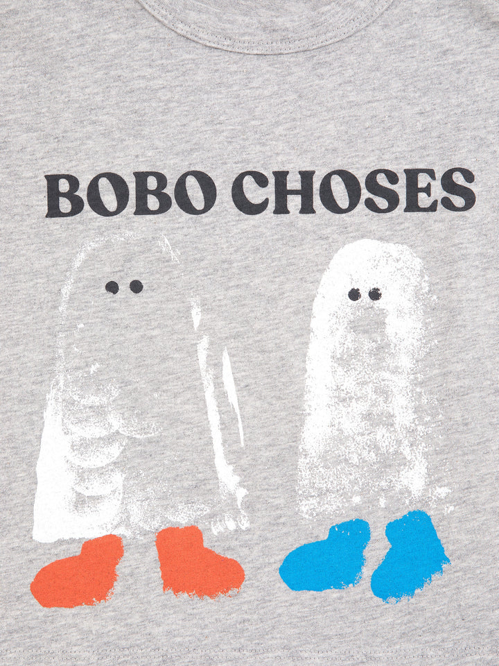 [Bobo Choses]Baby Booty Ghosts T-shirt - Heather Grey