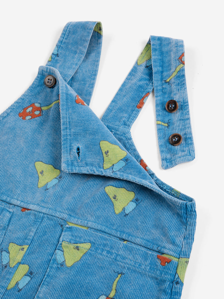 [Bobo Choses]Mush Monster Duo all over corduroy overall-Blue