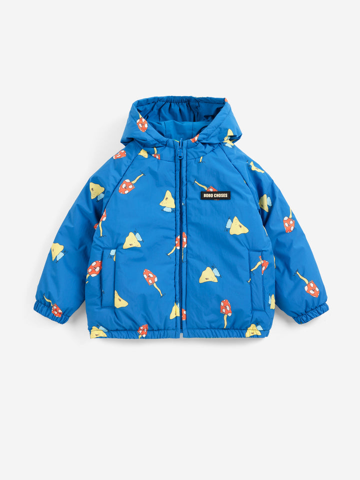 [Bobo Choses]Mush Monster Duo all over reversible anorak-Blue
