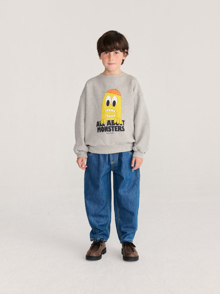 [Bobo Choses]Bigtooth Lemon sweatshirt-Light Heather Grey