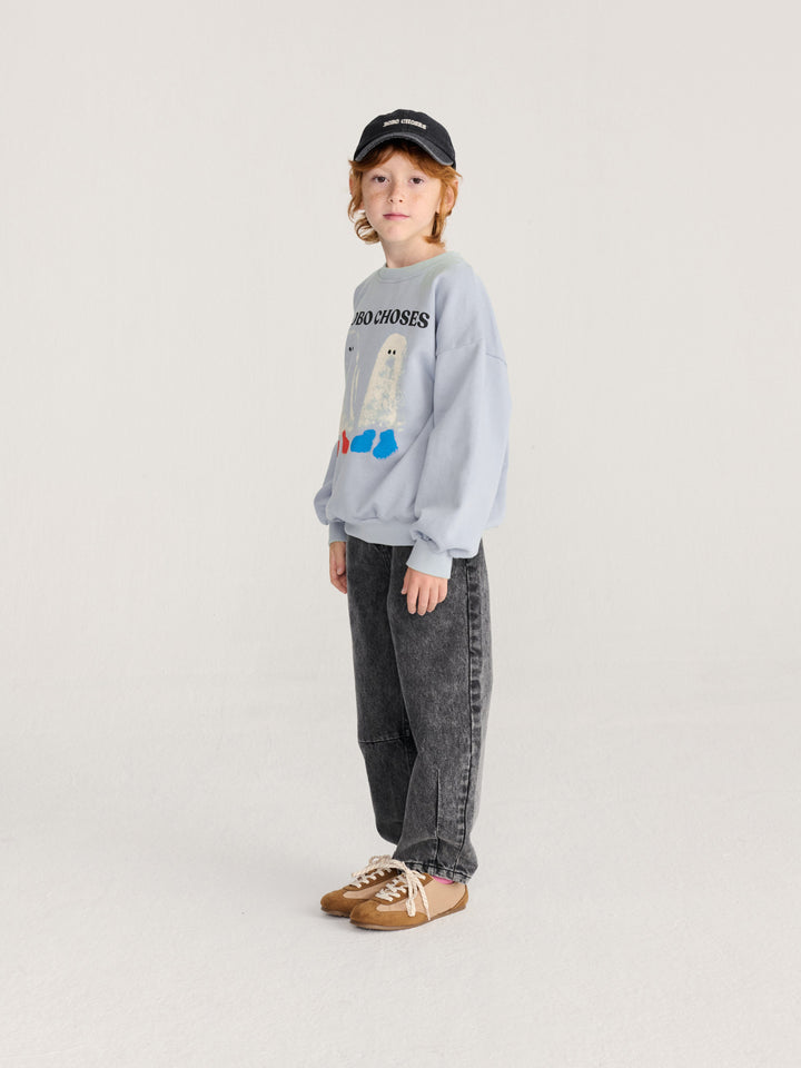 [Bobo Choses]Booty Ghosts Sweatshirt - Light Blue