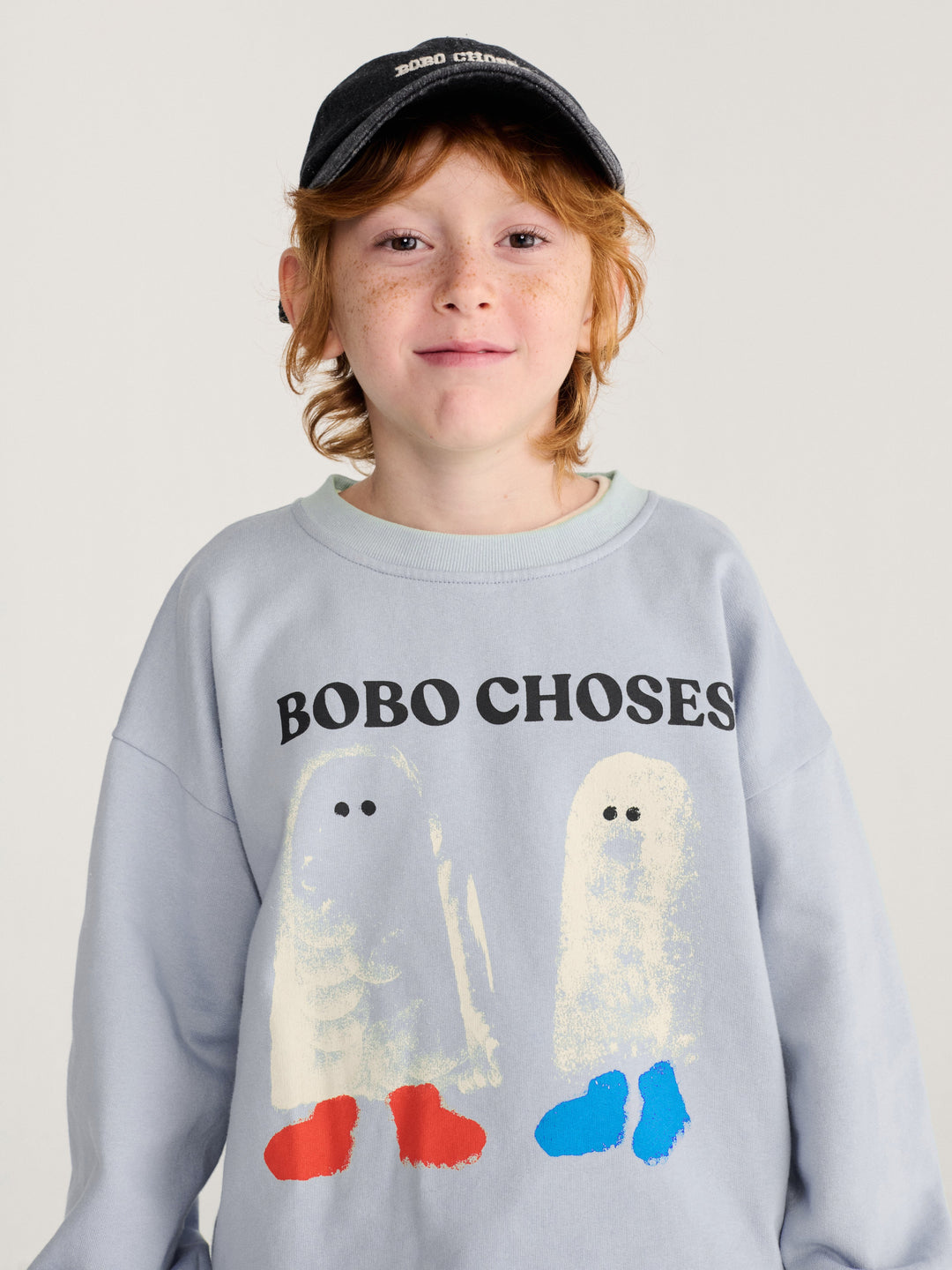 [Bobo Choses]Booty Ghosts Sweatshirt - Light Blue